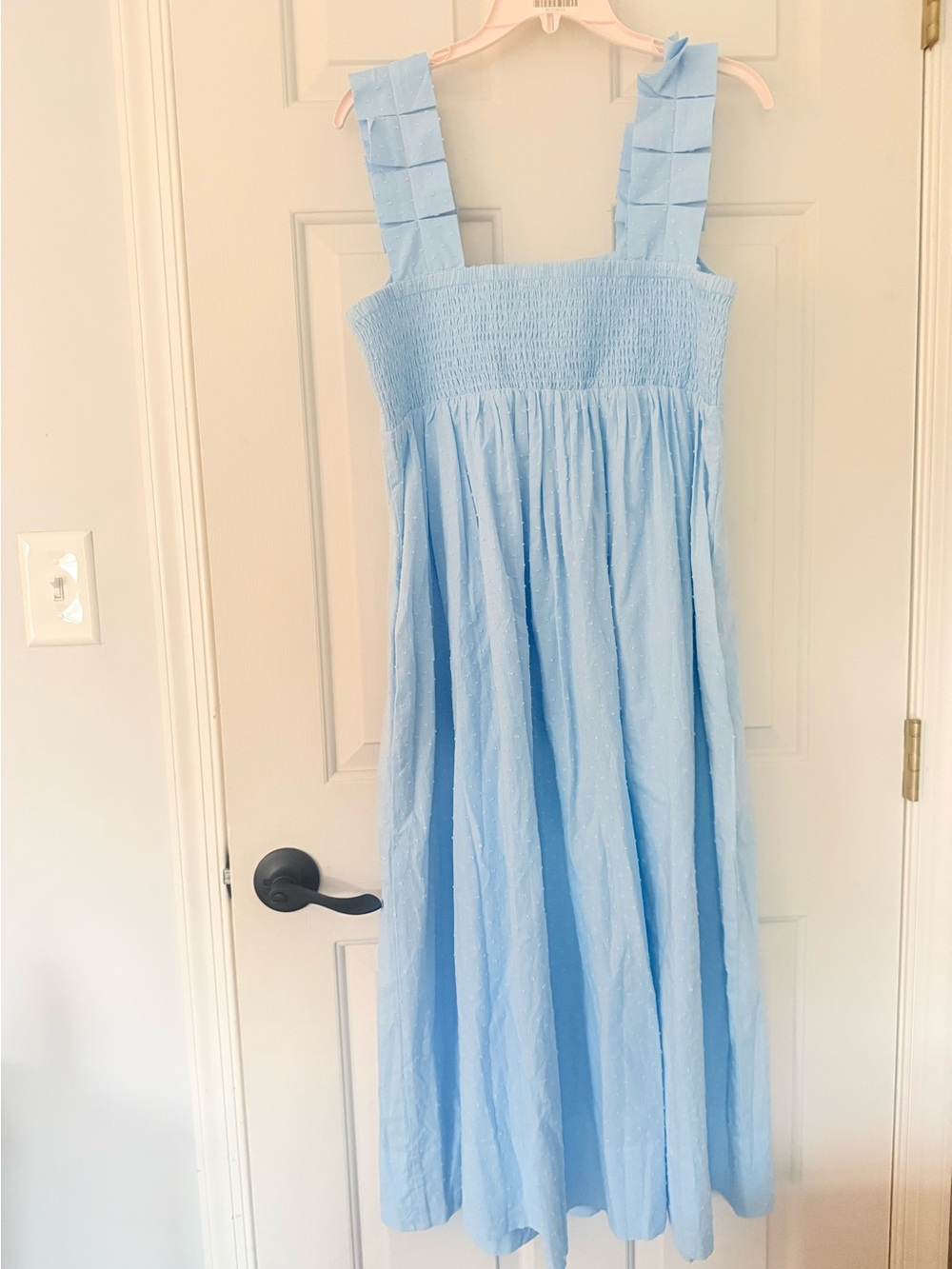 LAKE Women’s Light Blue Ruffle Strap Maxi Dress - Picture 3 of 5
